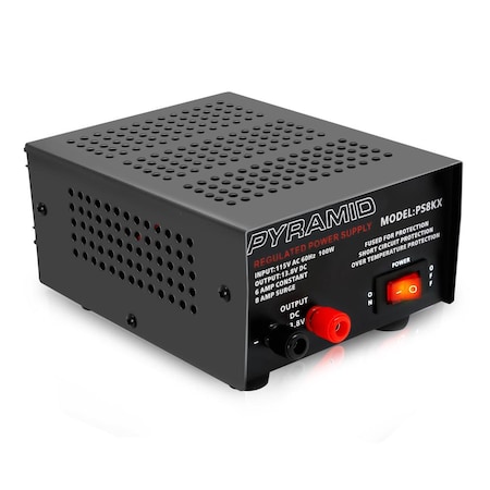 PYRAMID Bench Power Supply, Ac-To-Dc Power Converter (6 Amp) PS8KX